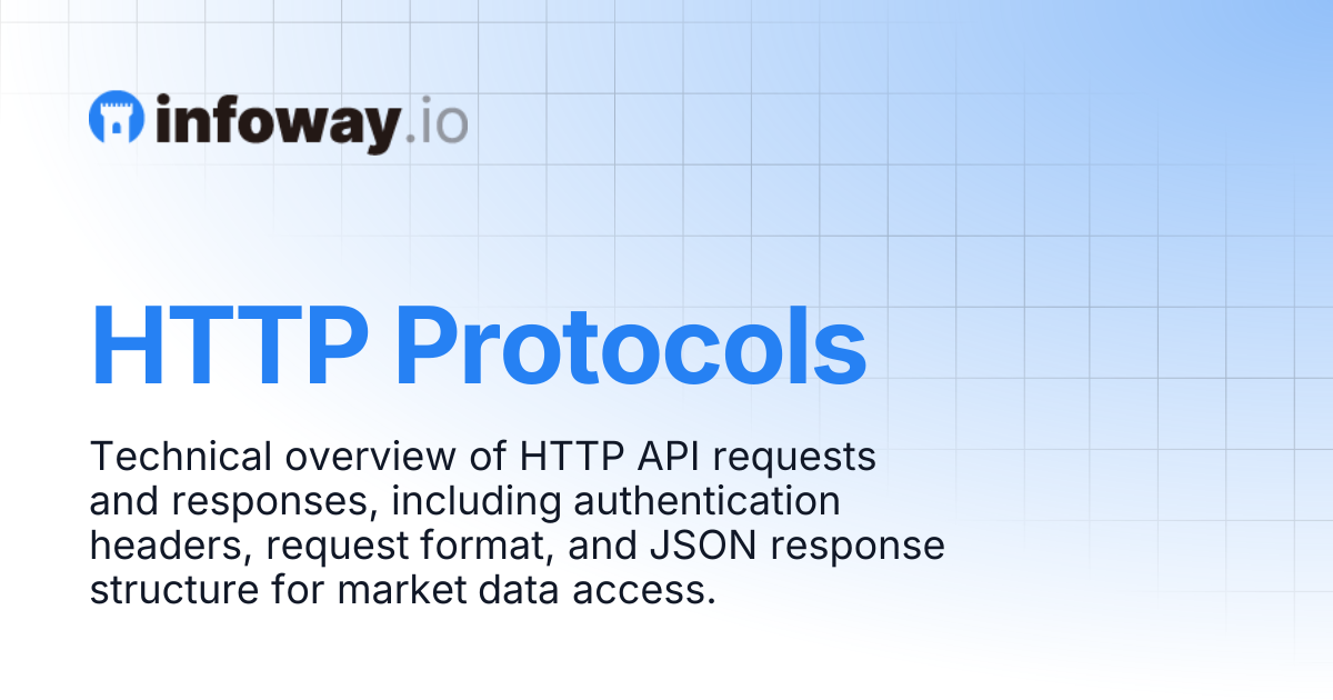 HTTP Protocols | Infoway API Docs
